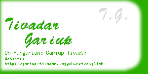 tivadar gariup business card